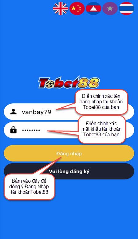 huong dan dang nhap tobet88 Hướng dẫn đăng nhập tài khoản trên App Tobet88